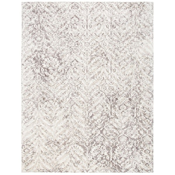 Restoration Vintage 8 ft. x 10 ft. Beige/Ivory Distressed Herringbone Area Rug