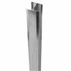 Louvered 5 in. x 5 in. x 100 in. Metal Gate Post Insert