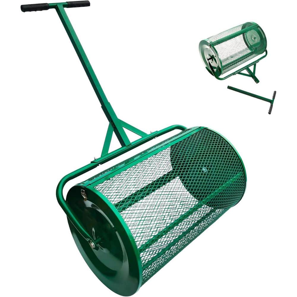 Compost and Peat Moss Push Handheld Spreader Roller for Top Soil