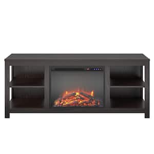 Eagle Hollow 59.61 in. Freestanding Electric Fireplace TV Stand in Espresso, Fits TVs Up to 74 in.