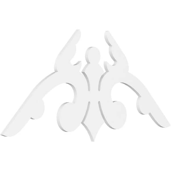 Ekena Millwork Pitch Milton 1 in. x 60 in. x 32.5 in. (12/12) Architectural Grade PVC Gable Pediment Moulding
