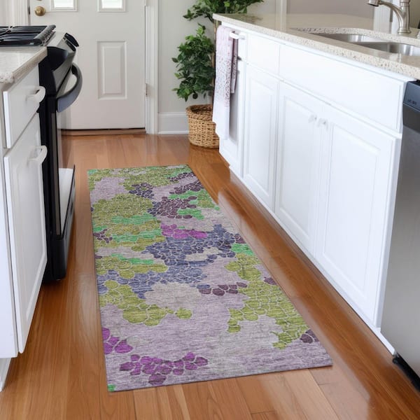 Chantille Machine Washable Indoor/Outdoor Abstract ACN1906 Fern 2 ft. 3 in. x 7 ft. 6 in. Runner Rug