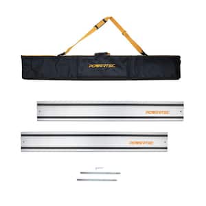 110 in. Track Saw Guide Rail Kit for Makita or Festool, 2x55 in. Guide Rails with Protective Bag and Rail Connectors