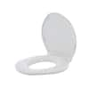 Standard Elongated Closed Front Toilet Seat with Cover in White