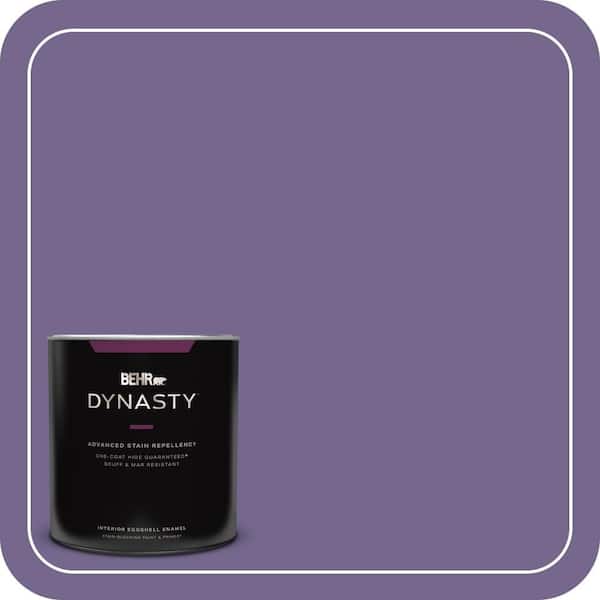 BEHR DYNASTY 1 qt. #MQ5-41 Violet Vixen One-Coat Hide Eggshell Enamel Interior Stain-Blocking Paint & Primer