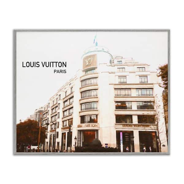 Stupell Industries Designer Brand Building by Graffi*tee Studios Gray Framed Architecture Giclee Art Print 16 in. x 20 in.