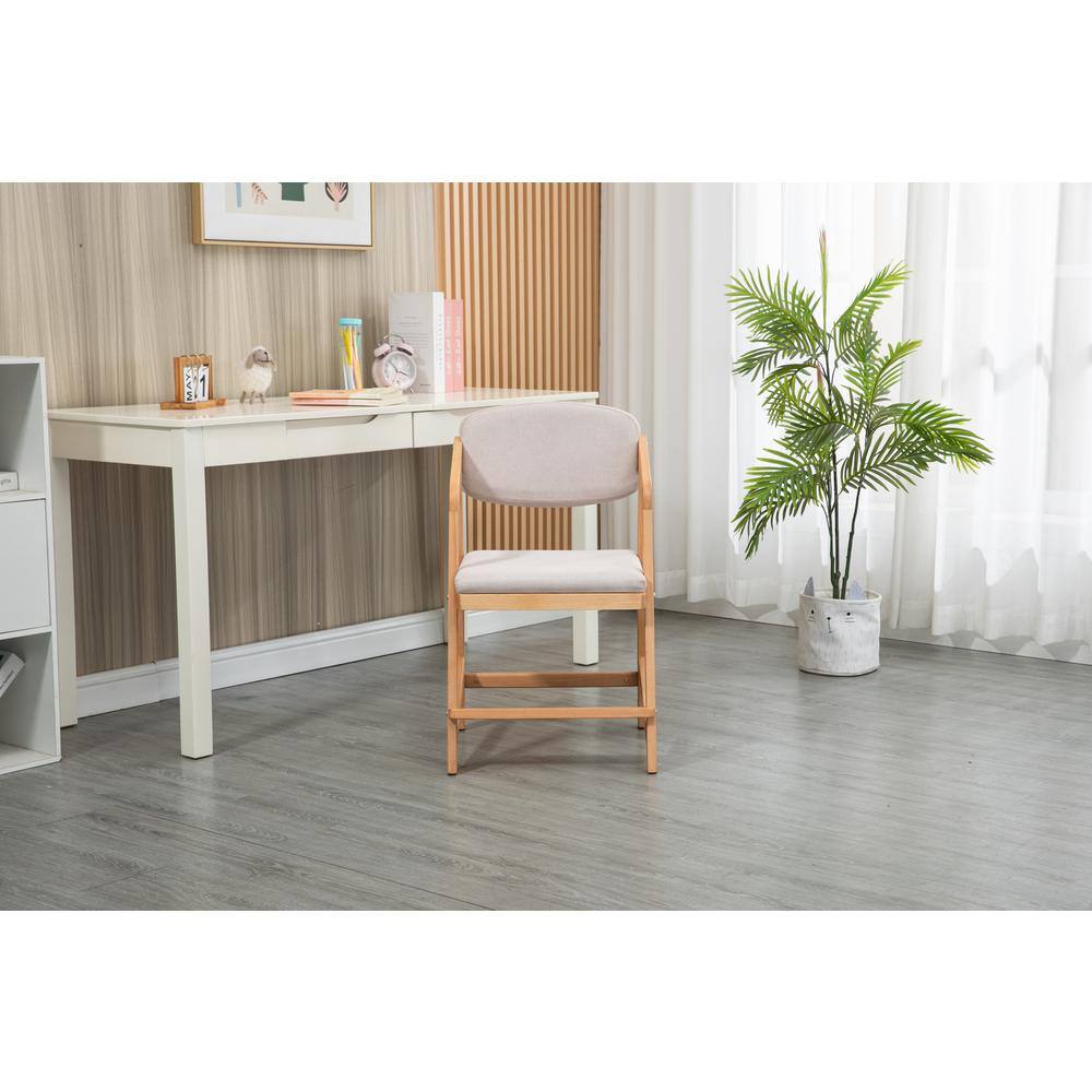 HOMEFUN Modern Cute Wooden Study Chair Adjustable Children Dining Chair
