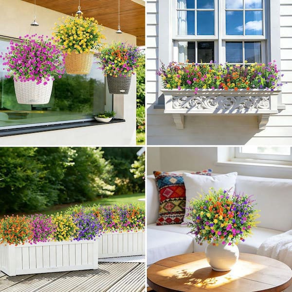 13.8 in. Multi-Colored Indoor/Outdoor Artificial Gypsophila