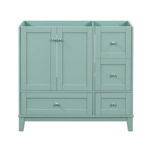 36 in. W x 18 in. D x 33 in. H Bath Vanity Cabinet without Top in Green