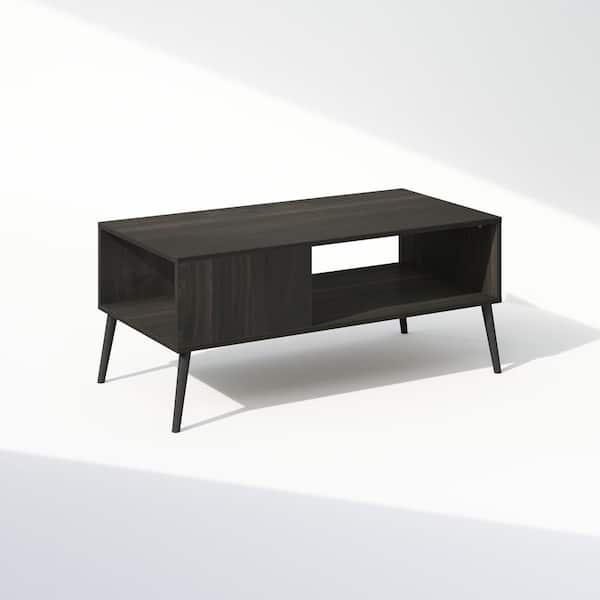 Furinno Claude Espresso TV Stand Entertainment Center Fits TV's up to 40 in. with Wood leg