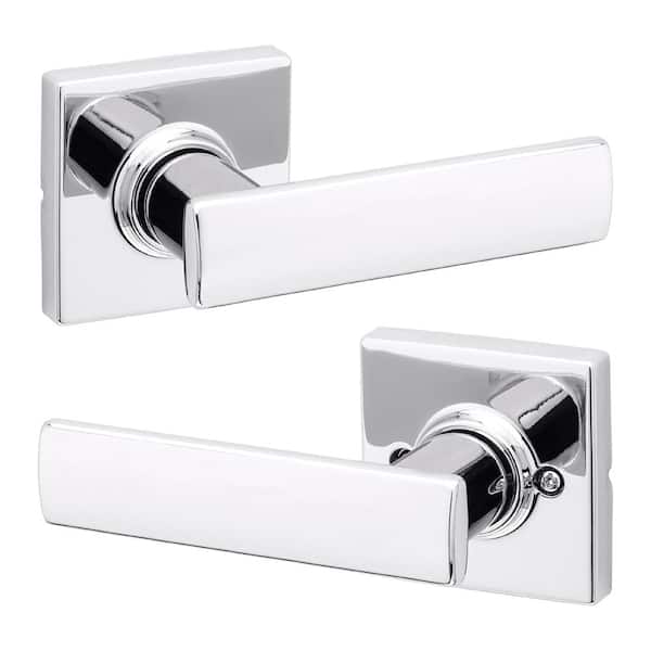 Kwikset Breton Square Polished Chrome Hall/Closet Door Handle