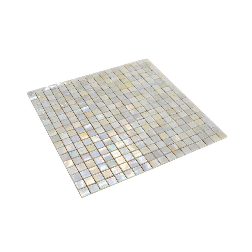 Skosh 11.6" x 11.6" Iridescent Glass Mosaic Tile
