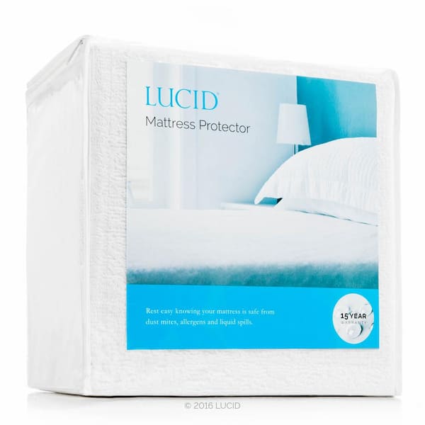 Lucid Premium Hypoallergenic Waterproof Vinyl Free Mattress Protector - Cal King