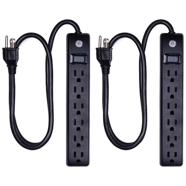 GE 6-Outlet Standard Surge Protector (2-Pack)