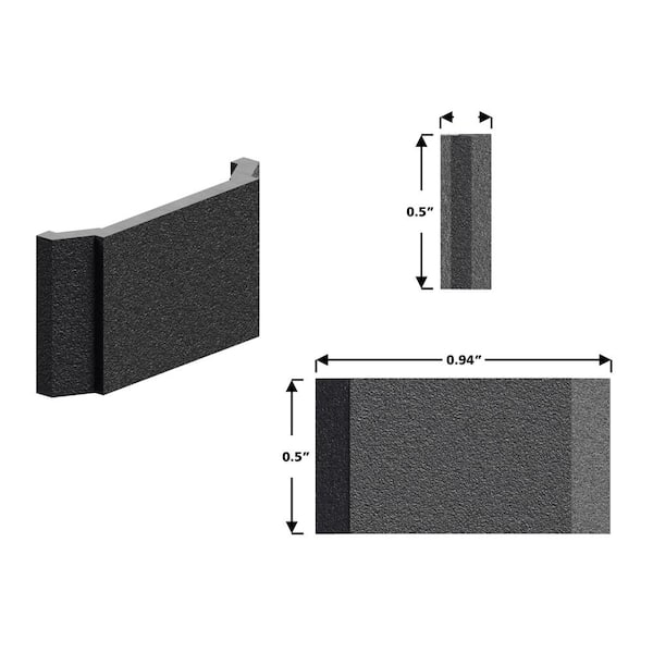 Peak Products Modular Fencing 76 in. H Matte Black Aluminum Hard Surface  Post for a 6 ft. H Outdoor Privacy Fence System 2481 - The Home Depot