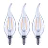 EcoSmart 25-Watt Equivalent B11 Dimmable E12 Candelabra Bent Tip Clear ...