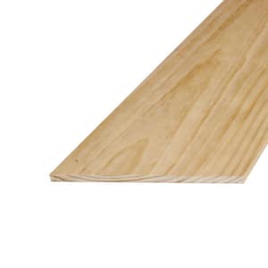 1 in. x 12 in. x 8 ft. S4S Radiata Pine Wood Board