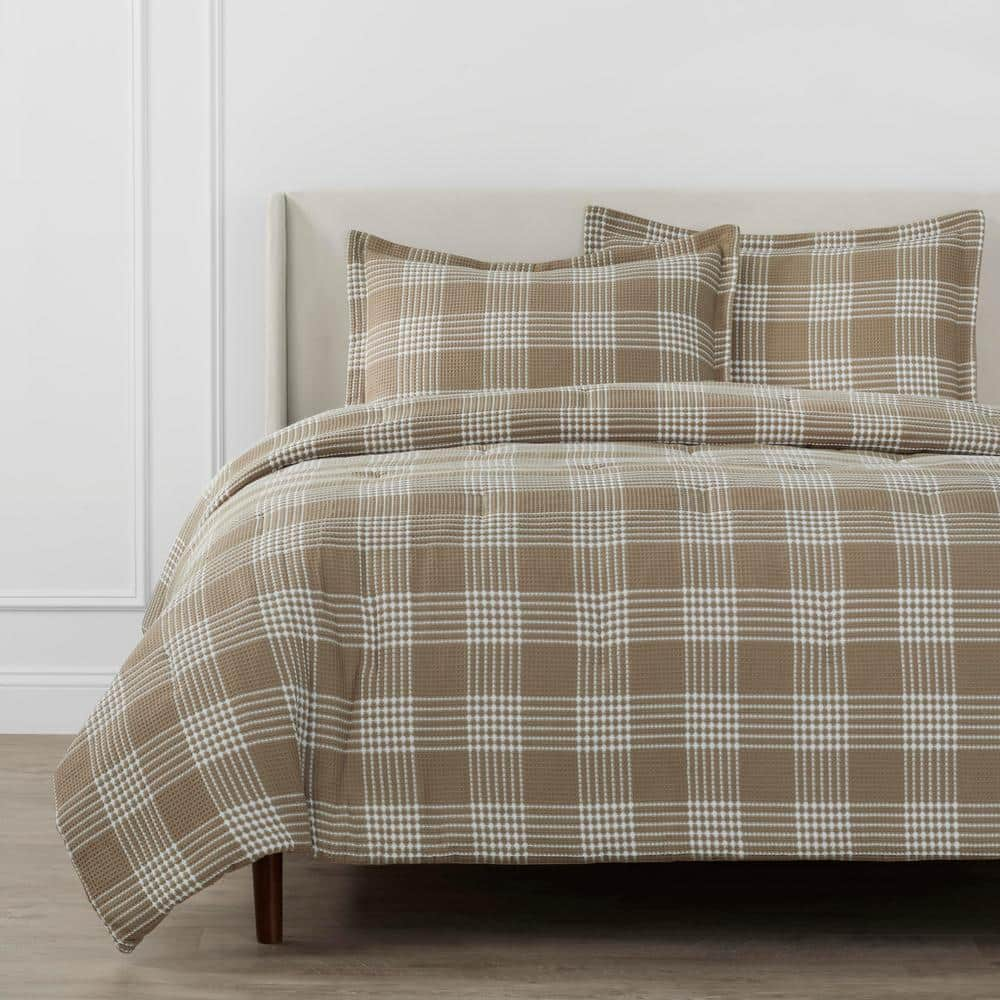 Home Decorators Collection Adderley 3-Piece Café Plaid Cotton Blend ...