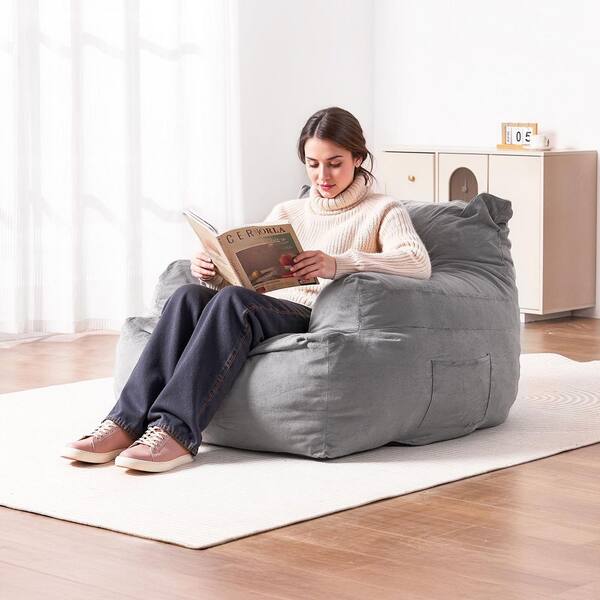 VEVOR Bean Bag Chair, Plastic, Bean Bag Sofa Chair, High-Density
