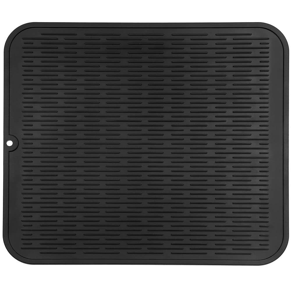 24 in. x 18 in. Black Heat-Resistant Silicone Dish Drying Mat for Kitchen Counter, Sink, Refrigerator or Dish Rack price history on PriceWatchPro