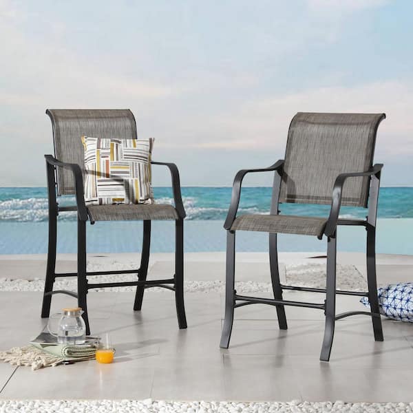 Patio Festival Sling Bar Height Outdoor Chair (2-Pk) PF19033-G - The ...