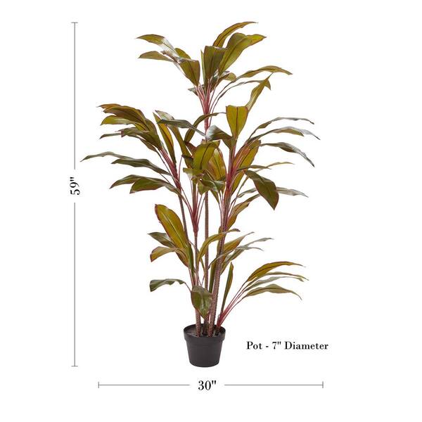 Pure Garden 59 In Artificial Cordyline Plant With Pot Hw The Home Depot Pure Garden 59 In Artificial Cordyline Plant With Pot Hw The Home Depot