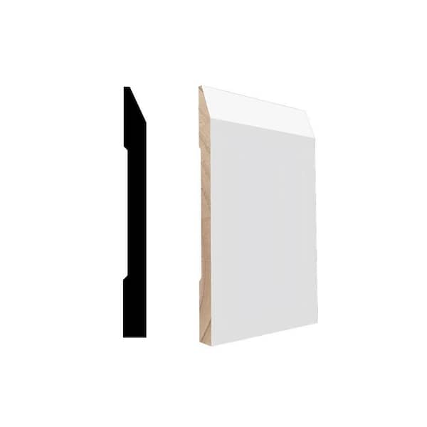 RMB SCP7 11/16 in. D x 7 1/4 in. W x 96in. L Primed Finger-Joined Pine Baseboard 1-pcs 8 Ft Total