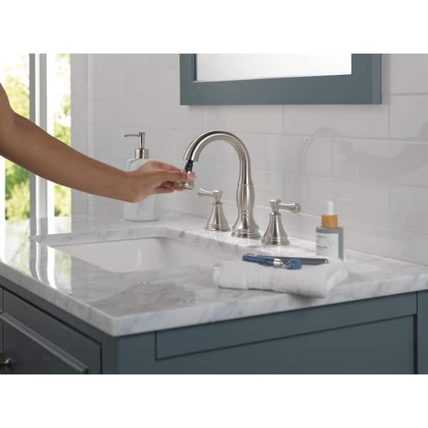 Delta Cassidy 8 in. Widespread Double-Handle Bathroom Faucet with
