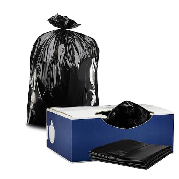 Commander 39 gal. 1.2 Mil Black Garbage Bags with Flaps - 33 in. x 41 in. for Home, Office and Commercial (40-Pack)