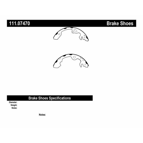 Centric Parts Drum Brake Shoe 2000-2004 Ford Focus 2.0L