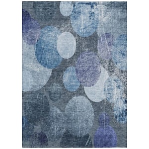 Chantille ACN556 Blue 8 ft. x 10 ft. Machine Washable Indoor/Outdoor Geometric Area Rug
