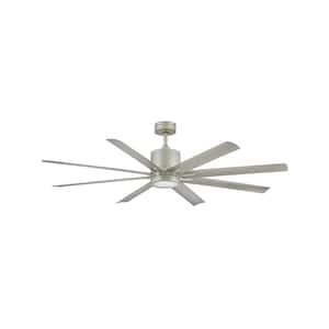 Hinkley Vantage 66" 6-Speed Indoor/Outdoor Ceiling Fan with Light, Brushed Nickel