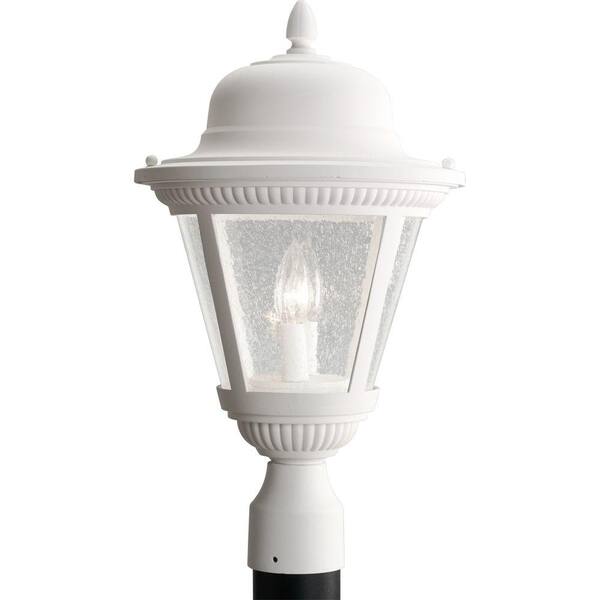 Progress Lighting Westport Collection 2-Light White Post Lantern