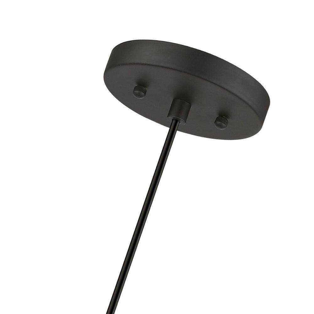DeVoe Black and Brushed Nickel Mini Pendant with Clear Glass