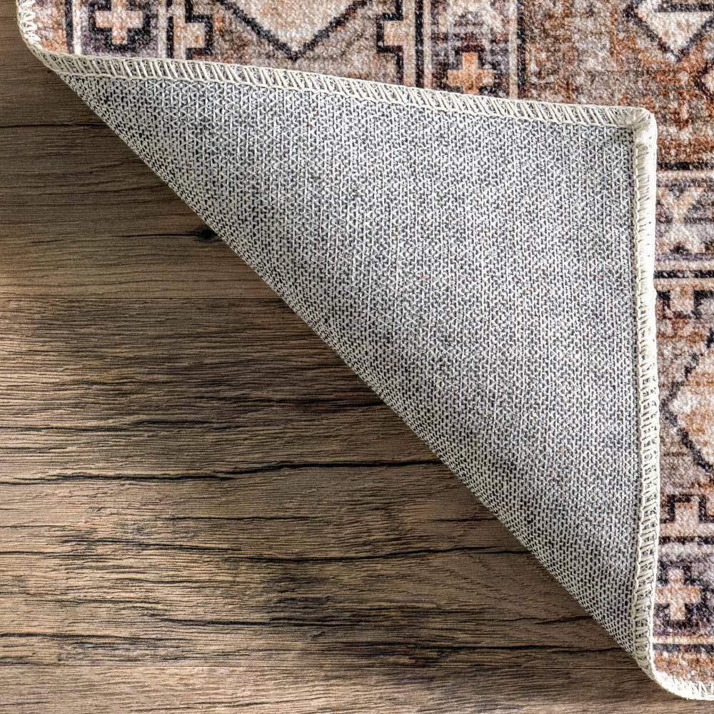 Mae 8' x 10' Brown Synthetic Oriental Washable Area Rug