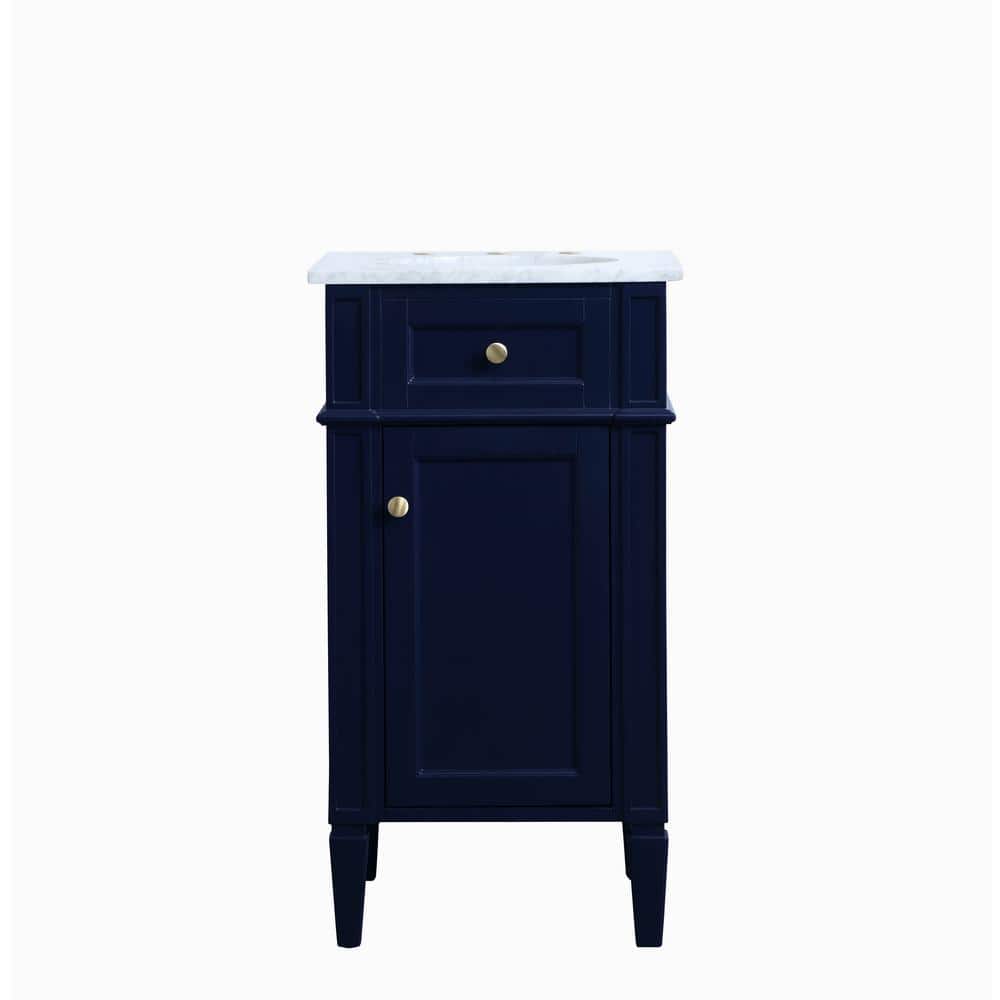 Timeless Home 18 in. W x 19 in. D x 35 in. H Single Bathroom Vanity in Blue