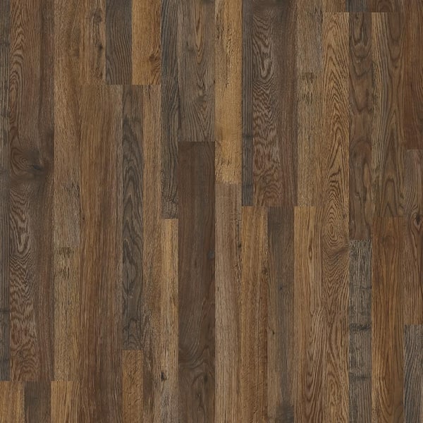 Take Home Sample-Wyntercreek Brown Oak Water Resistant Laminate Wood Flooring