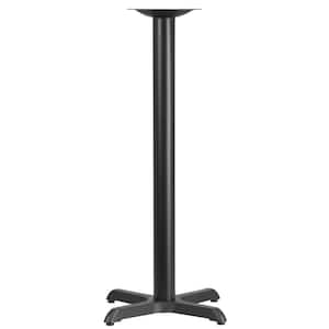 Black Metal Pedestal Dining Table - Base Only - Seats 2