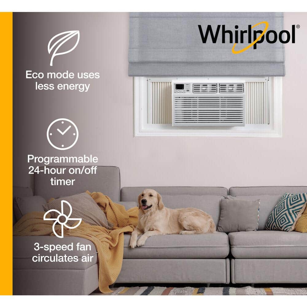 White 10,000 BTU Window-Mounted Air Conditioner with Remote