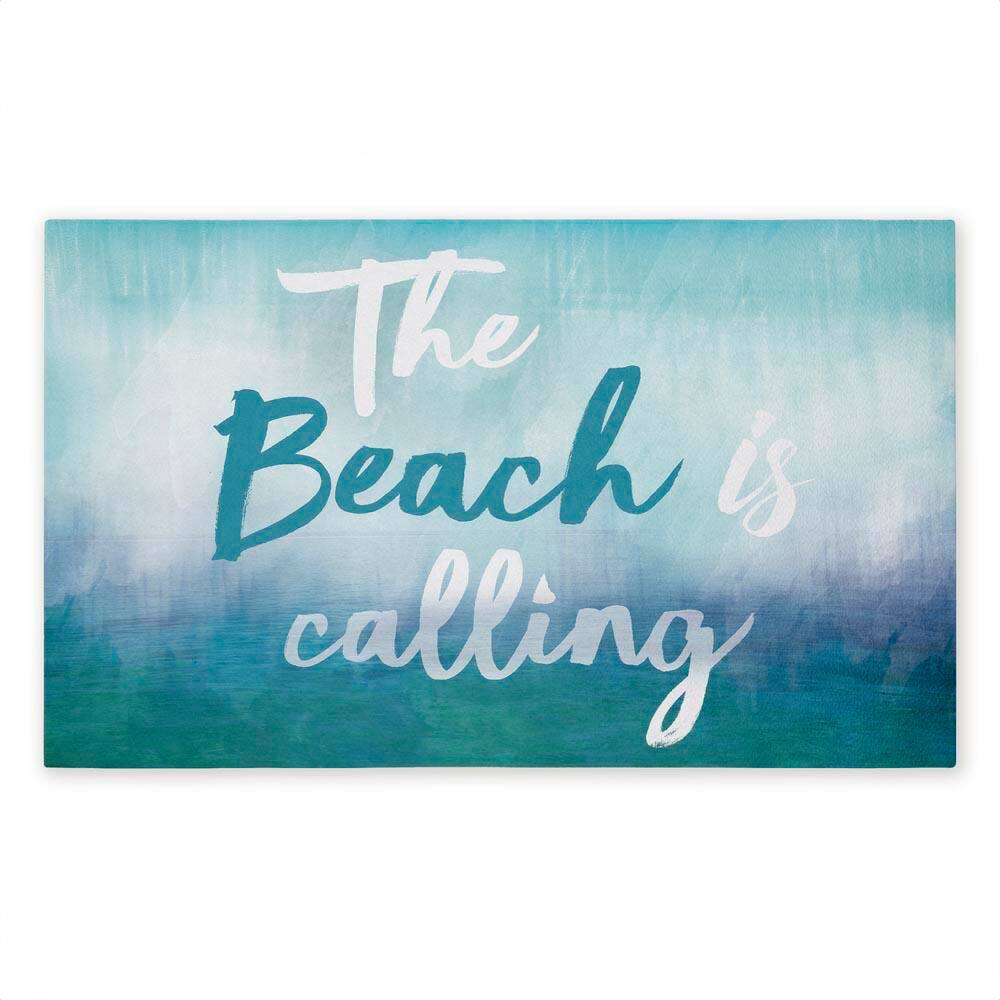Beach is Calling Gradient Blue 18 in. x 30 in. Polyester Non-Slip Outdoor Door Mat price history on PriceWatchPro