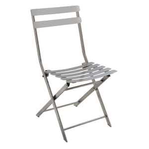 Lilah Gun Metal Staless Foldg Chair