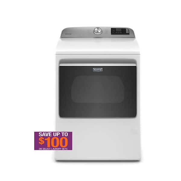 Maytag 7.4 cu. ft. 120-Volt Smart Capable White Gas Dryer with