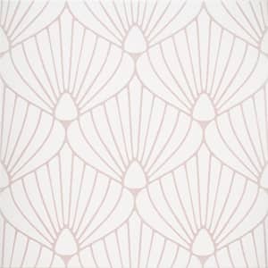 Epoque Shell White/Pink 8 in. x 8 in. Matte Ceramic Floor and Wall Tile (12.7 sq. ft./Case)