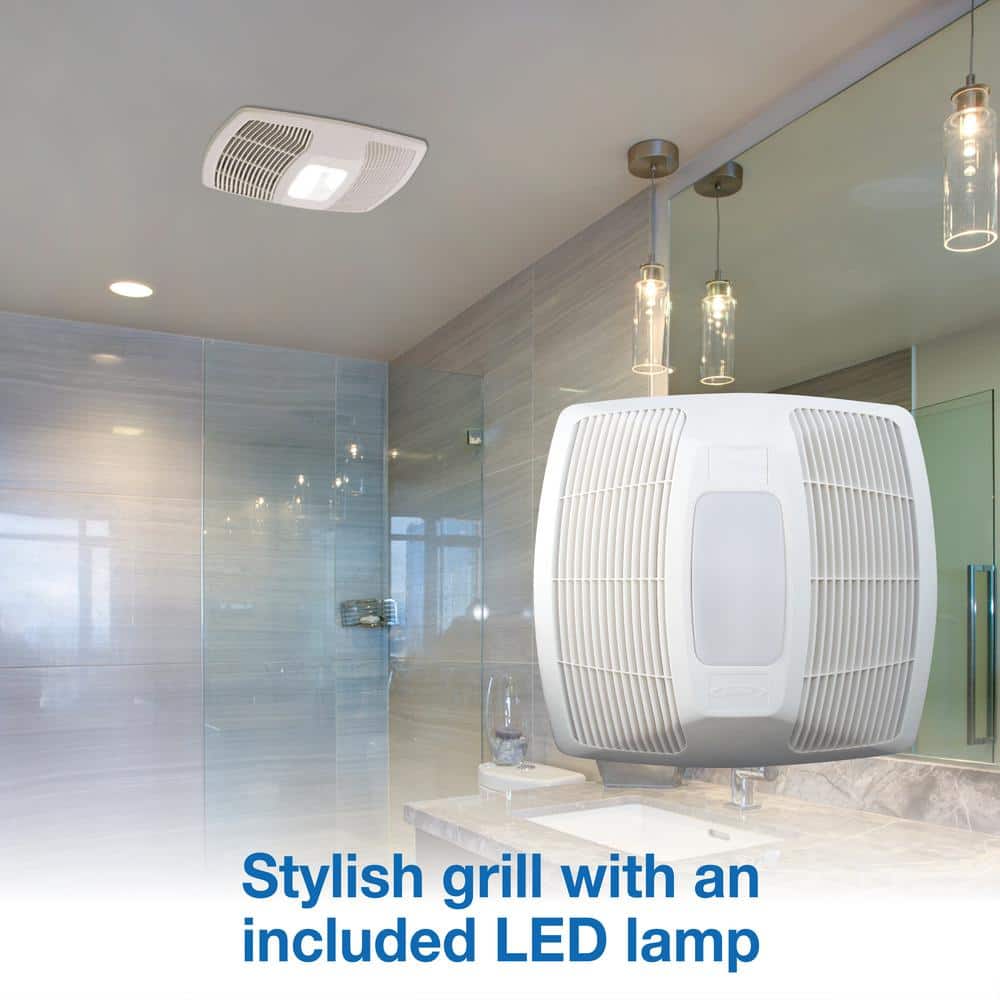 White Energy Star Ceiling Mounted LED Exhaust Fan