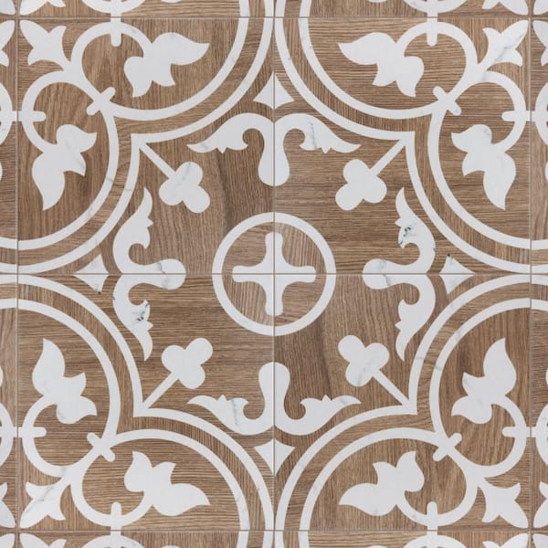 Llama Arte Loire Verso Noce 9-3/4 in. x 9-3/4 in. Porcelain Floor and Wall Tile (10.88 sq. ft./Case)