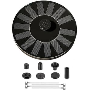 AISITIN Solar Fountain Pump – 1.5W, 190L/H, 110cm Lift, 8 Nozzles & 4 Pipes – Eco-Friendly Bird Bath & Garden Water Feature