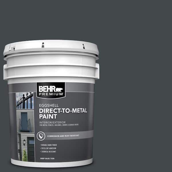BEHR PREMIUM 5 gal. #PPU24-23 Little Black Dress Eggshell Direct to Metal Interior/Exterior Paint
