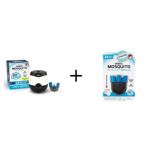 Rechargeable Outdoor Mosquito Repeller 20 ft. Coverage with LED Lights and 36-Hour Refill, Deet Free