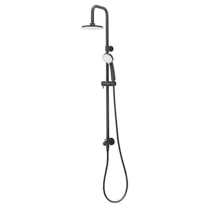 Single-Handle 1-Spray Shower Faucet Column in Matte Black