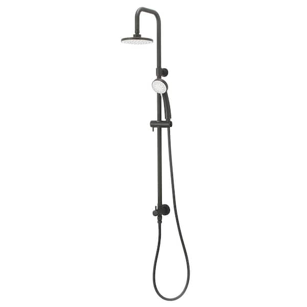 OLYMPIA Single-Handle 1-Spray Shower Faucet Column in Matte Black